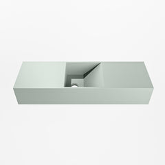 MONDIAZ TYNE 70cm fontein solid surface kleur Greey. Positie wastafel midden