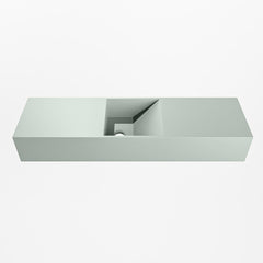 MONDIAZ TYNE 80cm fontein solid surface kleur Greey. Positie wastafel midden