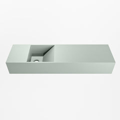 MONDIAZ TYNE 80cm fontein solid surface kleur Greey. Positie wastafel links
