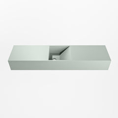 MONDIAZ TYNE 90cm fontein solid surface kleur Greey. Positie wastafel midden