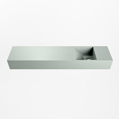 MONDIAZ TYNE 100cm fontein solid surface kleur Greey. Positie wastafel rechts