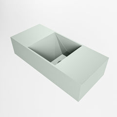 MONDIAZ TYNE 50cm fontein solid surface kleur Greey. Positie wastafel rechts