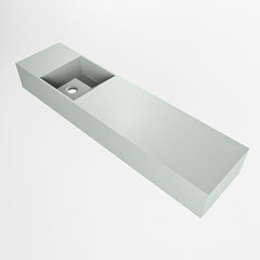 MONDIAZ TYNE 90cm fontein solid surface kleur Greey. Positie wastafel links