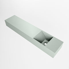 MONDIAZ TYNE 100cm fontein solid surface kleur Greey. Positie wastafel rechts