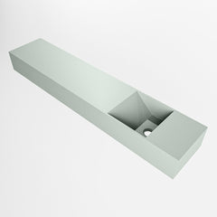 MONDIAZ TYNE 110cm fontein solid surface kleur Greey. Positie wastafel rechts