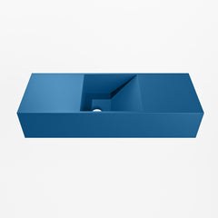 MONDIAZ TYNE 60cm fontein solid surface kleur Jeans. Positie wastafel midden