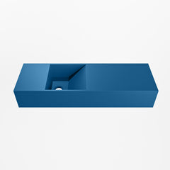 MONDIAZ TYNE 70cm fontein solid surface kleur Jeans. Positie wastafel links