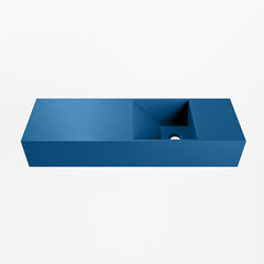 MONDIAZ TYNE 70cm fontein solid surface kleur Jeans. Positie wastafel rechts