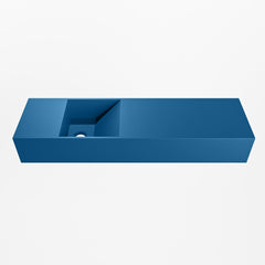 MONDIAZ TYNE 80cm fontein solid surface kleur Jeans. Positie wastafel links