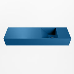 MONDIAZ TYNE 80cm fontein solid surface kleur Jeans. Positie wastafel rechts