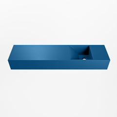 MONDIAZ TYNE 90cm fontein solid surface kleur Jeans. Positie wastafel rechts