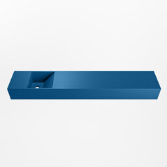 MONDIAZ TYNE 120cm fontein solid surface kleur Jeans. Positie wastafel links