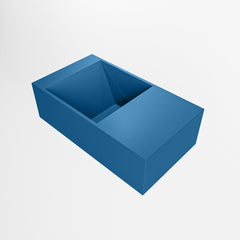 MONDIAZ TYNE 40cm fontein solid surface kleur Jeans. Positie wastafel rechts