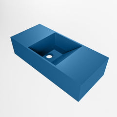 MONDIAZ TYNE 50cm fontein solid surface kleur Jeans. Positie wastafel links