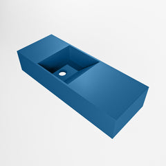 MONDIAZ TYNE 60cm fontein solid surface kleur Jeans. Positie wastafel links