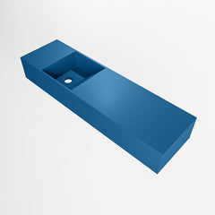MONDIAZ TYNE 80cm fontein solid surface kleur Jeans. Positie wastafel links