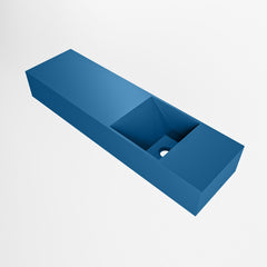 MONDIAZ TYNE 80cm fontein solid surface kleur Jeans. Positie wastafel rechts