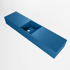 MONDIAZ TYNE 90cm fontein solid surface kleur Jeans. Positie wastafel midden