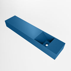 MONDIAZ TYNE 100cm fontein solid surface kleur Jeans. Positie wastafel rechts