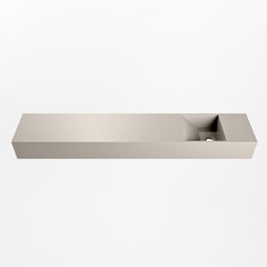 MONDIAZ TYNE 120cm fontein solid surface kleur Linen. Positie wastafel rechts