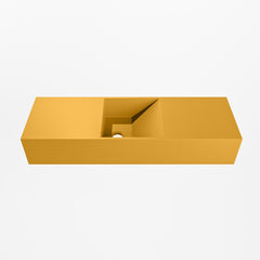 MONDIAZ TYNE 70cm fontein solid surface kleur Ocher. Positie wastafel midden