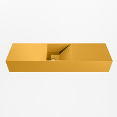 MONDIAZ TYNE 80cm fontein solid surface kleur Ocher. Positie wastafel midden