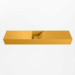 MONDIAZ TYNE 110cm fontein solid surface kleur Ocher. Positie wastafel midden