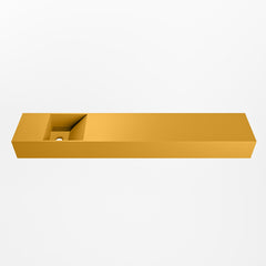 MONDIAZ TYNE 120cm fontein solid surface kleur Ocher. Positie wastafel links