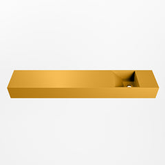 MONDIAZ TYNE 120cm fontein solid surface kleur Ocher. Positie wastafel rechts