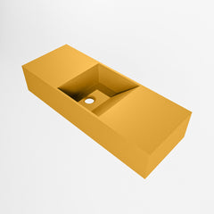 MONDIAZ TYNE 60cm fontein solid surface kleur Ocher. Positie wastafel midden