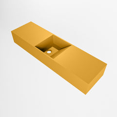MONDIAZ TYNE 80cm fontein solid surface kleur Ocher. Positie wastafel midden