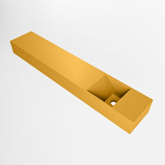 MONDIAZ TYNE 120cm fontein solid surface kleur Ocher. Positie wastafel rechts