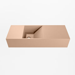 MONDIAZ TYNE 60cm fontein solid surface kleur Rosee. Positie wastafel links