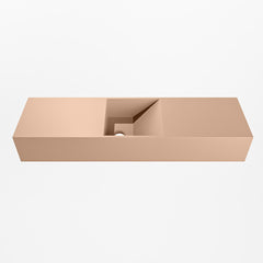 MONDIAZ TYNE 80cm fontein solid surface kleur Rosee. Positie wastafel midden