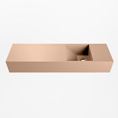 MONDIAZ TYNE 80cm fontein solid surface kleur Rosee. Positie wastafel rechts
