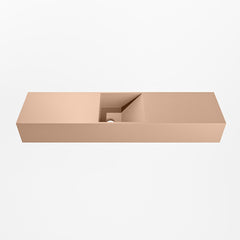 MONDIAZ TYNE 90cm fontein solid surface kleur Rosee. Positie wastafel midden