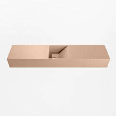 MONDIAZ TYNE 100cm fontein solid surface kleur Rosee. Positie wastafel midden