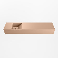MONDIAZ TYNE 100cm fontein solid surface kleur Rosee. Positie wastafel links