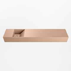 MONDIAZ TYNE 110cm fontein solid surface kleur Rosee. Positie wastafel links