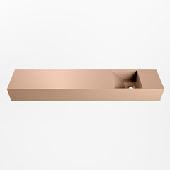 MONDIAZ TYNE 110cm fontein solid surface kleur Rosee. Positie wastafel rechts