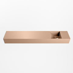 MONDIAZ TYNE 120cm fontein solid surface kleur Rosee. Positie wastafel rechts