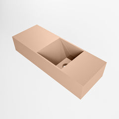 MONDIAZ TYNE 60cm fontein solid surface kleur Rosee. Positie wastafel rechts