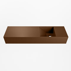 MONDIAZ TYNE 80cm fontein solid surface kleur Rust. Positie wastafel rechts