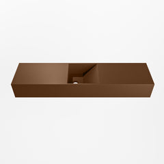 MONDIAZ TYNE 90cm fontein solid surface kleur Rust. Positie wastafel midden