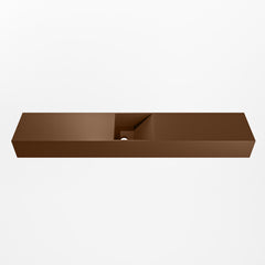 MONDIAZ TYNE 120cm fontein solid surface kleur Rust. Positie wastafel midden