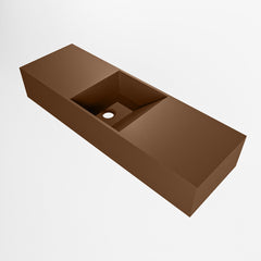 MONDIAZ TYNE 70cm fontein solid surface kleur Rust. Positie wastafel midden