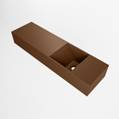 MONDIAZ TYNE 80cm fontein solid surface kleur Rust. Positie wastafel rechts