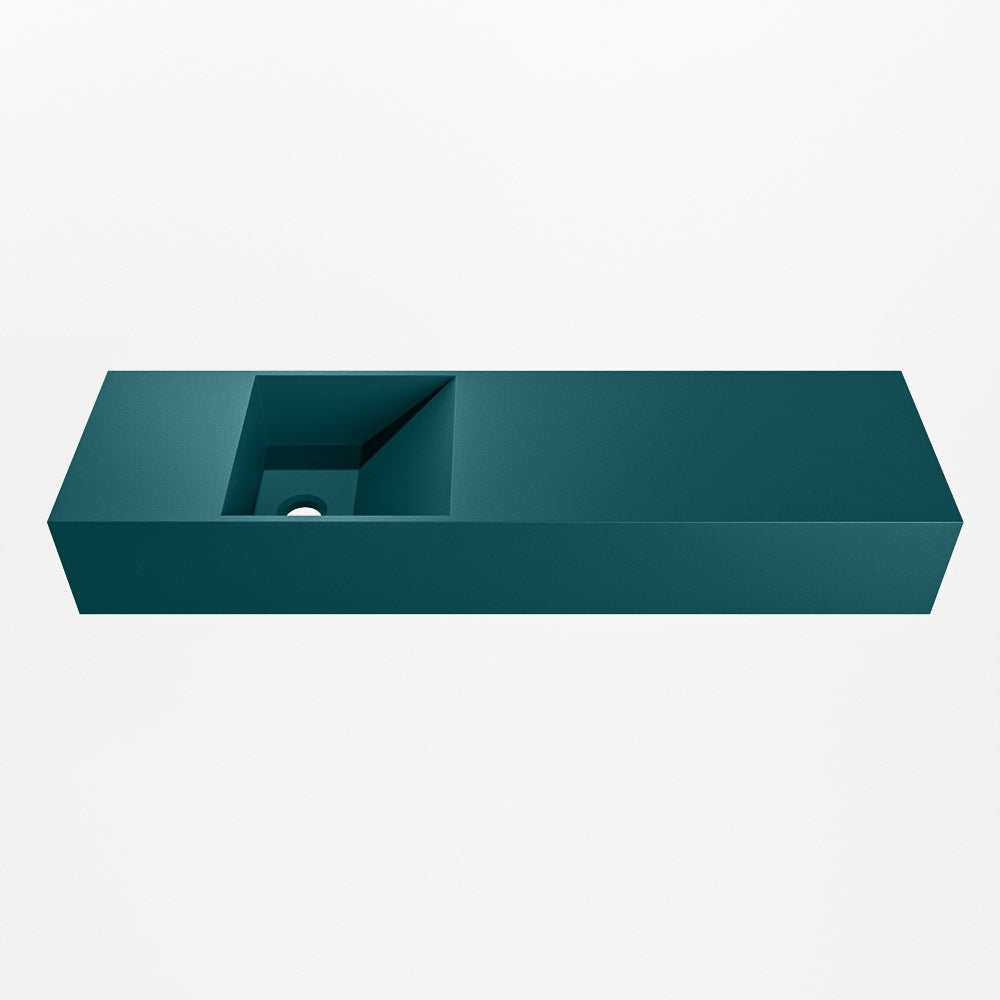 MONDIAZ TYNE 80cm fontein solid surface kleur Smag. Positie wastafel links