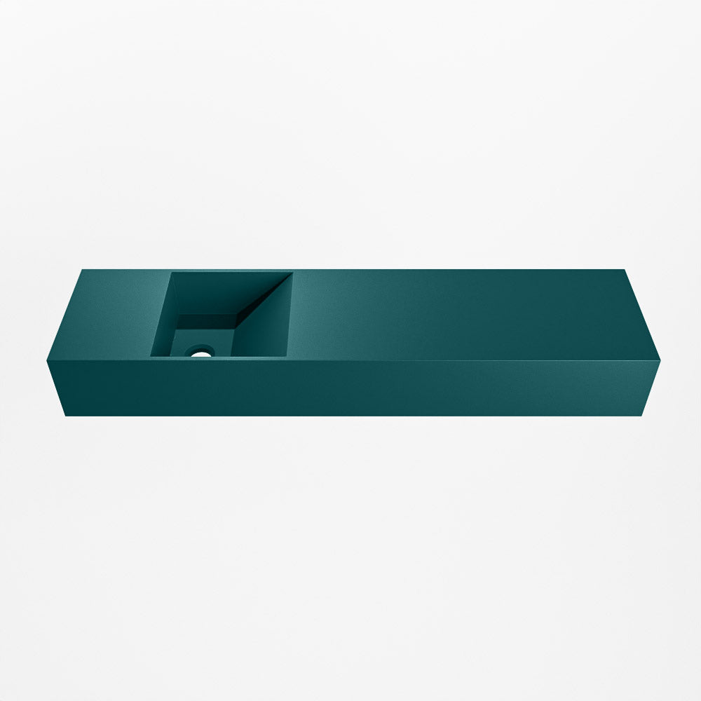 MONDIAZ TYNE 90cm fontein solid surface kleur Smag. Positie wastafel links