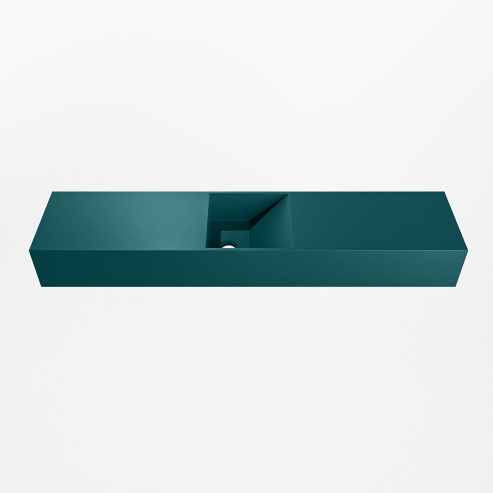 MONDIAZ TYNE 100cm fontein solid surface kleur Smag. Positie wastafel midden